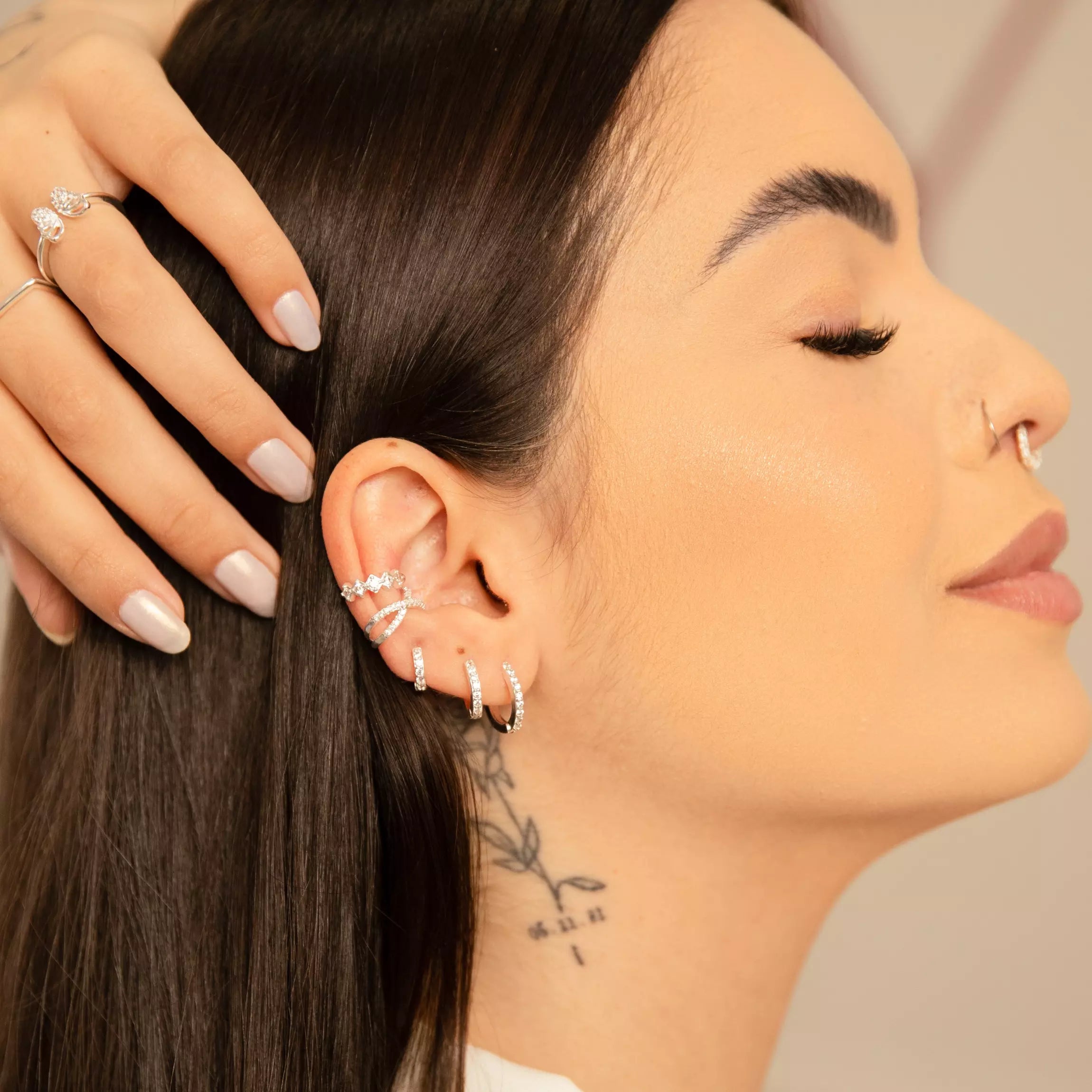 Argolas Cravejadas Cristal