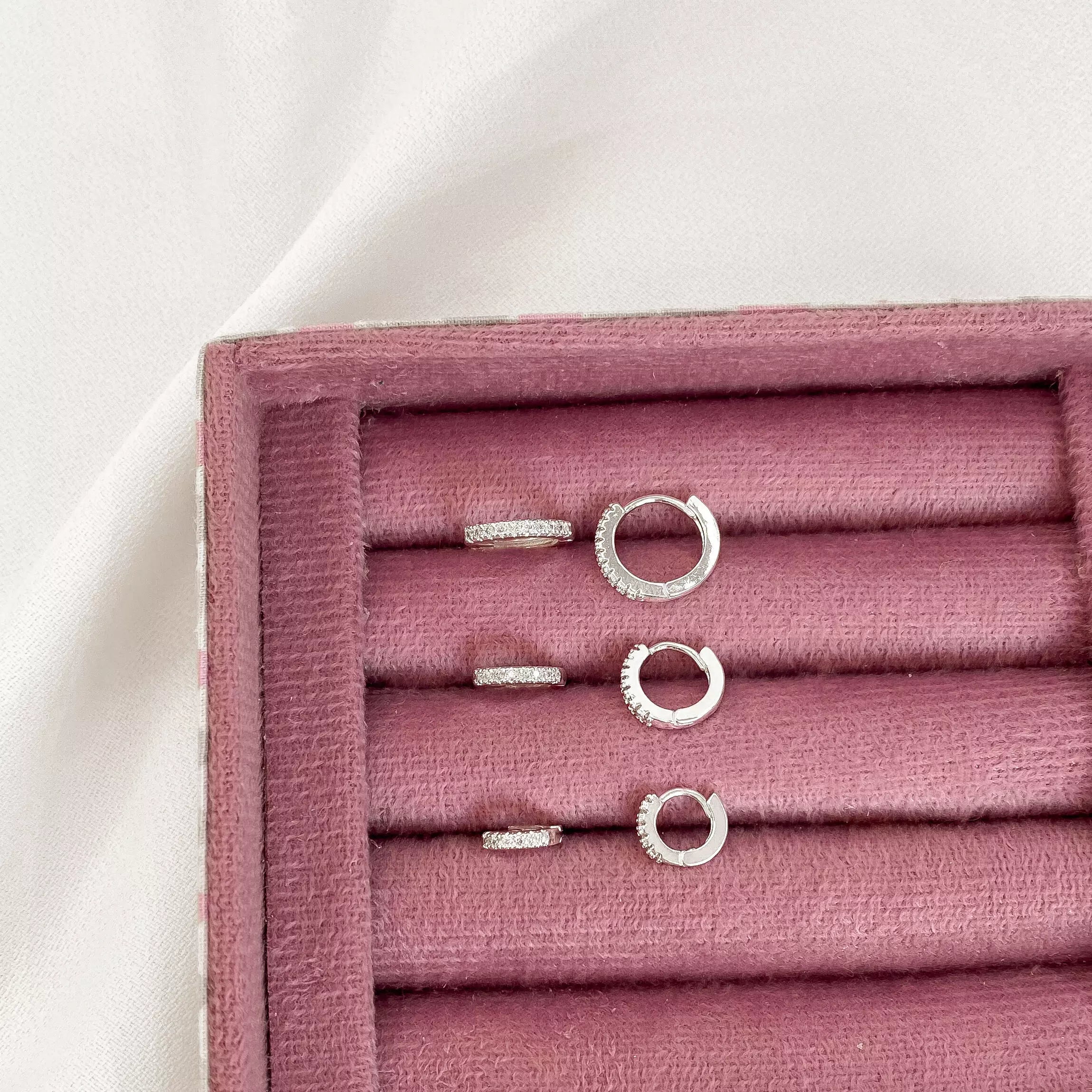 Argolas Cravejadas Cristal