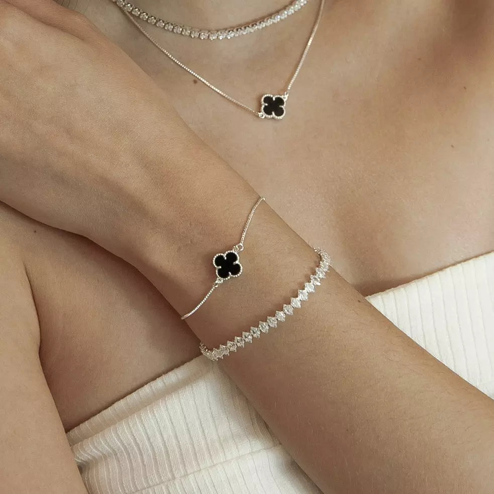 Pulseira Trevo Preta