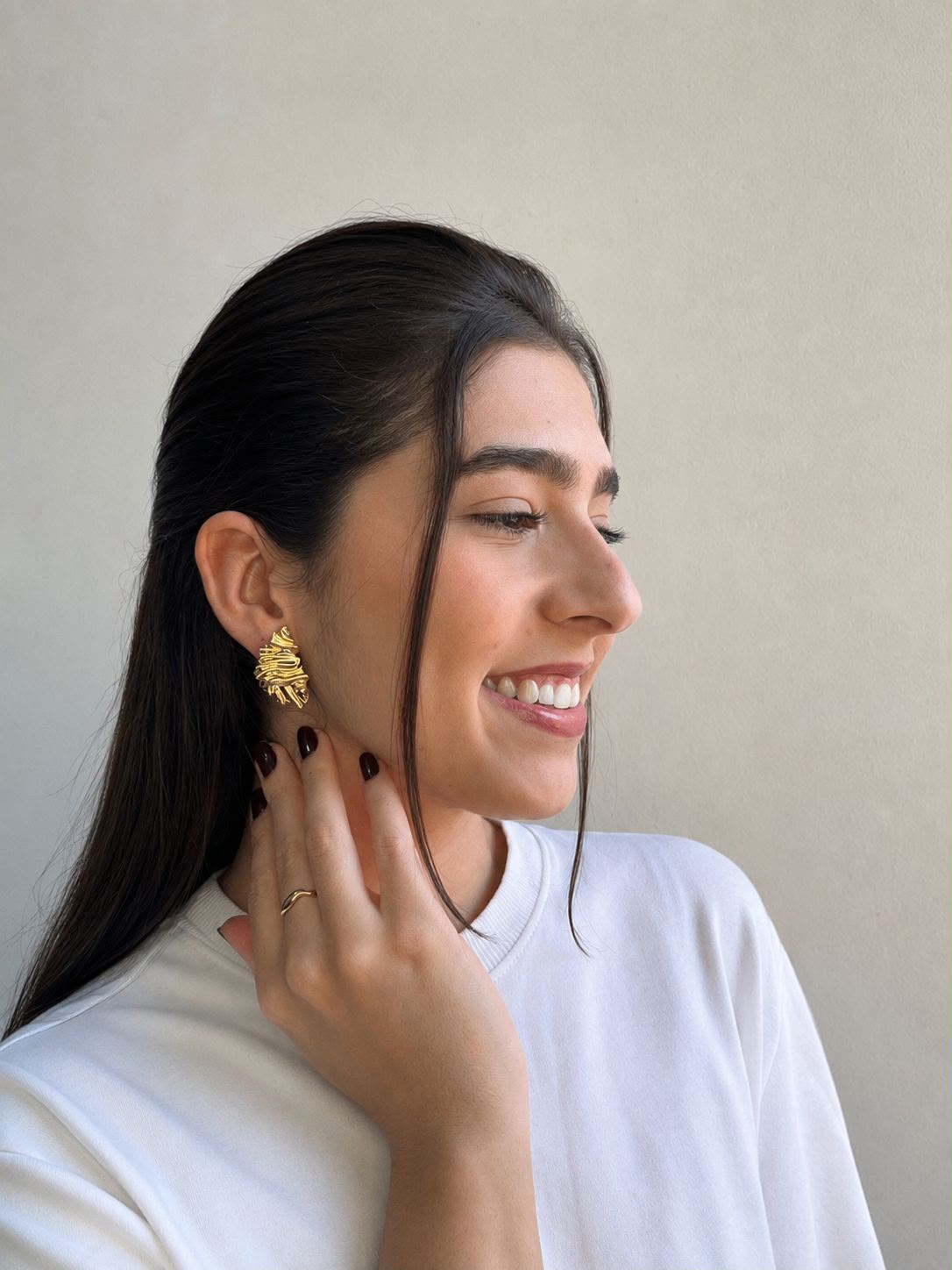 Brinco Folha - Dourado